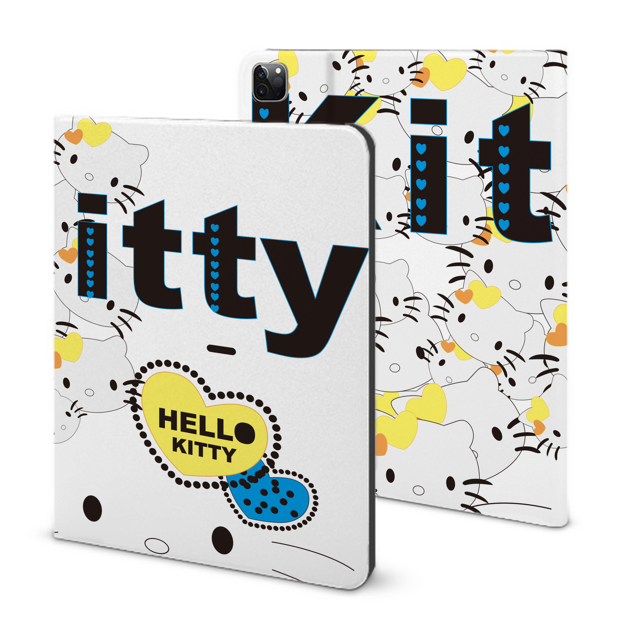 （画像用） Hello Kitty ハローキティ IPad ケース ブック型 PUレザー TPU 耐衝撃 軽量 薄型 ペン収納なし 全面保護 IPad 各モデル対応